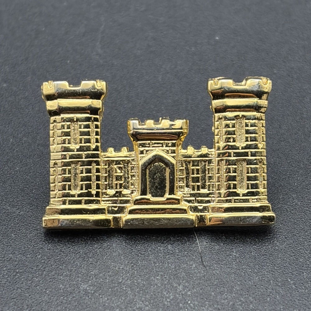 U.S. Army Corps Of Engineers Gold Tone Lapel Hat Pin